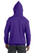 Hanes P170 Mens EcoSmart Print Pro XP Hooded Sweatshirt Hoodie Purple Back
