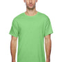 Hanes Mens X-Temp Moisture Wicking Short Sleeve Crewneck T-Shirt - Heather Neon Lime Green - Closeout