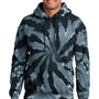 Port & Company Mens Tie-Dye Fleece Hooded Sweatshirt Hoodie - Black