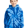 Port & Company Youth Tie-Dye Fleece Hooded Sweatshirt Hoodie - Royal Blue