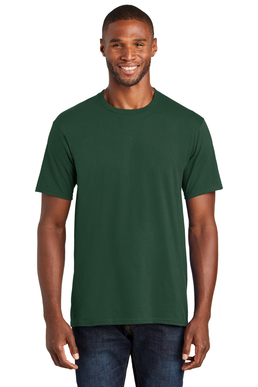 Port & Company PC450 Mens Fan Favorite Short Sleeve Crewneck T-Shirt Forest Green Front
