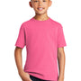 Port & Company Youth Core Short Sleeve Crewneck T-Shirt - Neon Pink