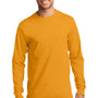 Port & Company Mens Essential Long Sleeve Crewneck T-Shirt - Gold