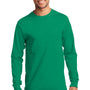 Port & Company Mens Essential Long Sleeve Crewneck T-Shirt - Kelly Green