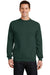 Port & Company PC78 Mens Core Fleece Crewneck Sweatshirt Dark Green Front