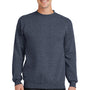 Port & Company Mens Core Pill Resistant Fleece Crewneck Sweatshirt - Heather Navy Blue