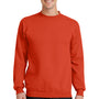 Port & Company Mens Core Pill Resistant Fleece Crewneck Sweatshirt - Orange