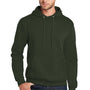Port & Company Mens Core Pill Resistant Fleece Hooded Sweatshirt Hoodie - Olive Green