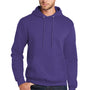 Port & Company Mens Core Pill Resistant Fleece Hooded Sweatshirt Hoodie - Purple