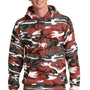Port & Company Mens Core Pill Resistant Fleece Hooded Sweatshirt Hoodie - Red Camo