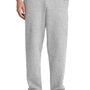 Port & Company Mens Core Pill Resistant Fleece Open Bottom Sweatpants w/ Pockets - Ash Grey