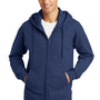 Port & Company Mens Fan Favorite Fleece Full Zip Hooded Sweatshirt Hoodie - Team Navy Blue