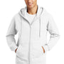 Port & Company Mens Fan Favorite Fleece Full Zip Hooded Sweatshirt Hoodie - White
