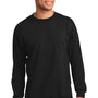 Port & Company Mens Essential Pill Resistant Fleece Crewneck Sweatshirt - Jet Black