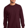 Port & Company Mens Essential Pill Resistant Fleece Crewneck Sweatshirt - Maroon