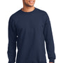Port & Company Mens Essential Pill Resistant Fleece Crewneck Sweatshirt - Navy Blue
