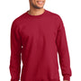 Port & Company Mens Essential Pill Resistant Fleece Crewneck Sweatshirt - Red