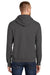 Port & Company PC90H Mens Essential Fleece Hooded Sweatshirt Hoodie Charcoal Grey Side