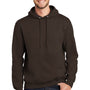 Port & Company Mens Essential Pill Resistant Fleece Hooded Sweatshirt Hoodie - Dark Chocolate Brown