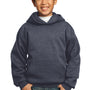 Port & Company Youth Core Pill Resistant Fleece Hooded Sweatshirt Hoodie - Heather Navy Blue