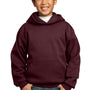 Port & Company Youth Core Pill Resistant Fleece Hooded Sweatshirt Hoodie - Maroon