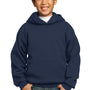 Port & Company Youth Core Pill Resistant Fleece Hooded Sweatshirt Hoodie - Navy Blue