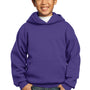 Port & Company Youth Core Pill Resistant Fleece Hooded Sweatshirt Hoodie - Purple