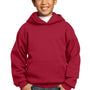 Port & Company Youth Core Pill Resistant Fleece Hooded Sweatshirt Hoodie - Red