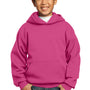 Port & Company Youth Core Pill Resistant Fleece Hooded Sweatshirt Hoodie - Sangria Pink