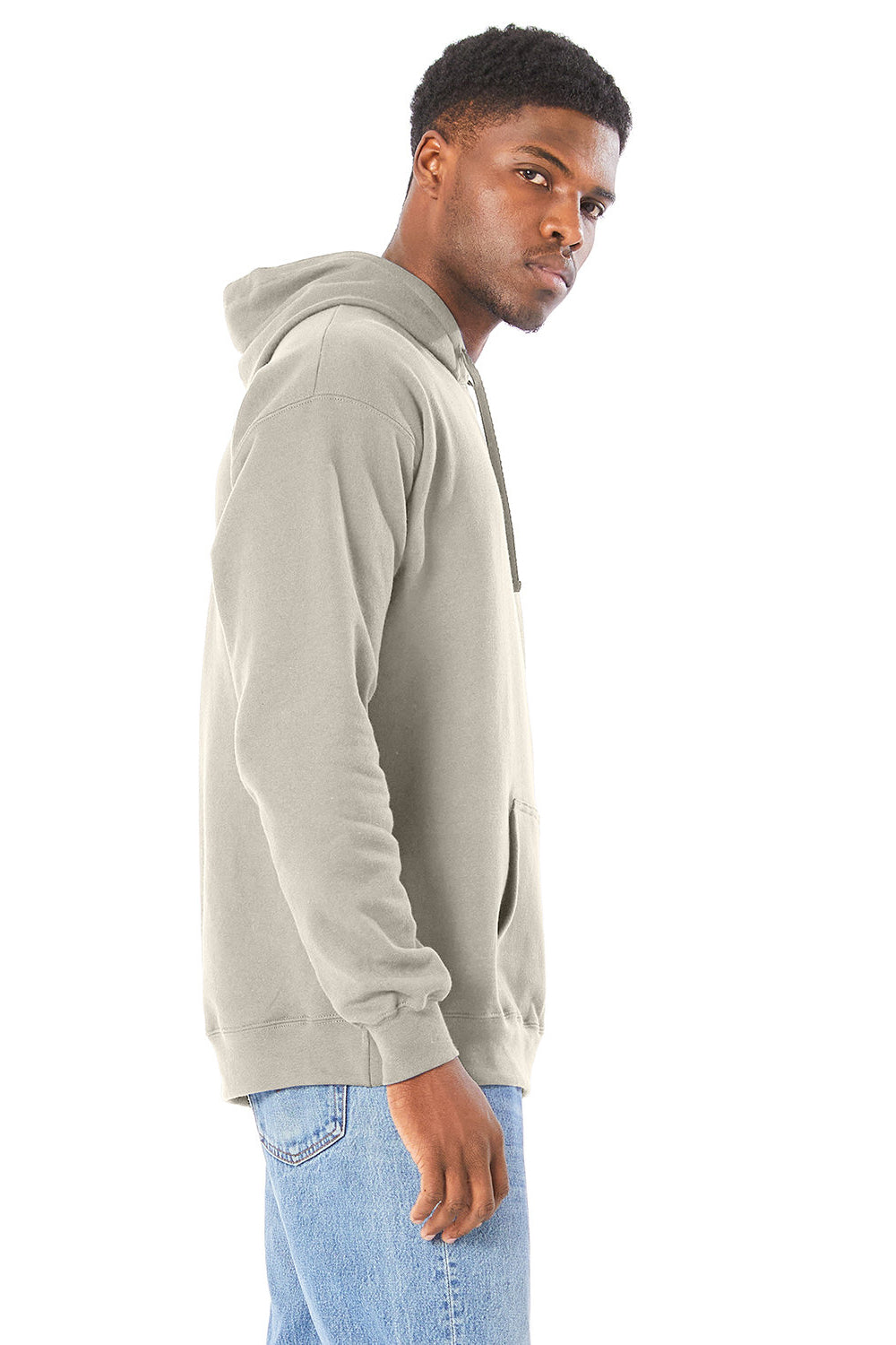 Hanes RS170 Mens Perfect Sweats Hooded Sweatshirt Hoodie Sand Side