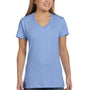 Hanes Womens Nano-T Short Sleeve V-Neck T-Shirt - Light Blue