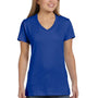 Hanes Womens Nano-T Short Sleeve V-Neck T-Shirt - Deep Royal Blue