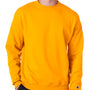 Champion Mens Double Dry Eco Moisture Wicking Fleece Crewneck Sweatshirt - Gold