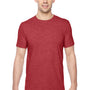 Fruit Of The Loom Mens Sofspun Jersey Short Sleeve Crewneck T-Shirt - Heather Brick Red