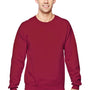 Fruit Of The Loom Mens Sofspun Fleece Crewneck Sweatshirt - Cardinal Red - Closeout