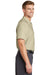 Red Kap SP24 Mens Industrial Moisture Wicking Short Sleeve Button Down Shirt w/ Double Pockets Tan Brown Side
