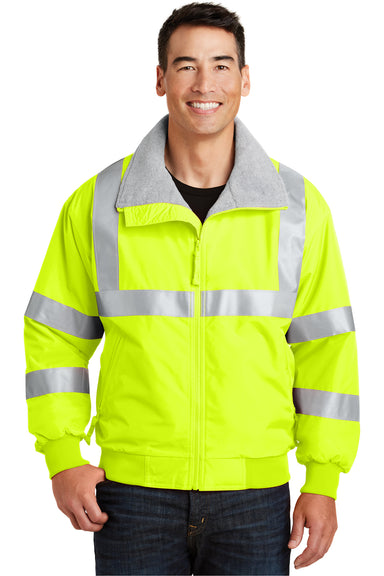 Port Authority SRJ754 Mens Challenger Wind & Water Resistant Full Zip Jacket Safety Yellow Front