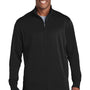 Sport-Tek Mens Sport-Wick Moisture Wicking Fleece Full Zip Sweatshirt - Black