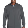 Sport-Tek Mens Sport-Wick Moisture Wicking Fleece Full Zip Sweatshirt - Dark Smoke Grey