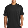 Sport-Tek Mens RacerMesh Moisture Wicking Short Sleeve Crewneck T-Shirt - Black