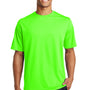 Sport-Tek Mens RacerMesh Moisture Wicking Short Sleeve Crewneck T-Shirt - Neon Green