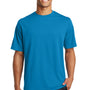 Sport-Tek Mens RacerMesh Moisture Wicking Short Sleeve Crewneck T-Shirt - Pond Blue
