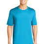 Sport-Tek Mens Competitor Moisture Wicking Short Sleeve Crewneck T-Shirt - Atomic Blue