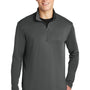 Sport-Tek Mens Competitor Moisture Wicking 1/4 Zip Sweatshirt - Iron Grey