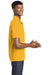 Sport-Tek ST640 Mens RacerMesh Moisture Wicking Short Sleeve Polo Shirt Gold Side