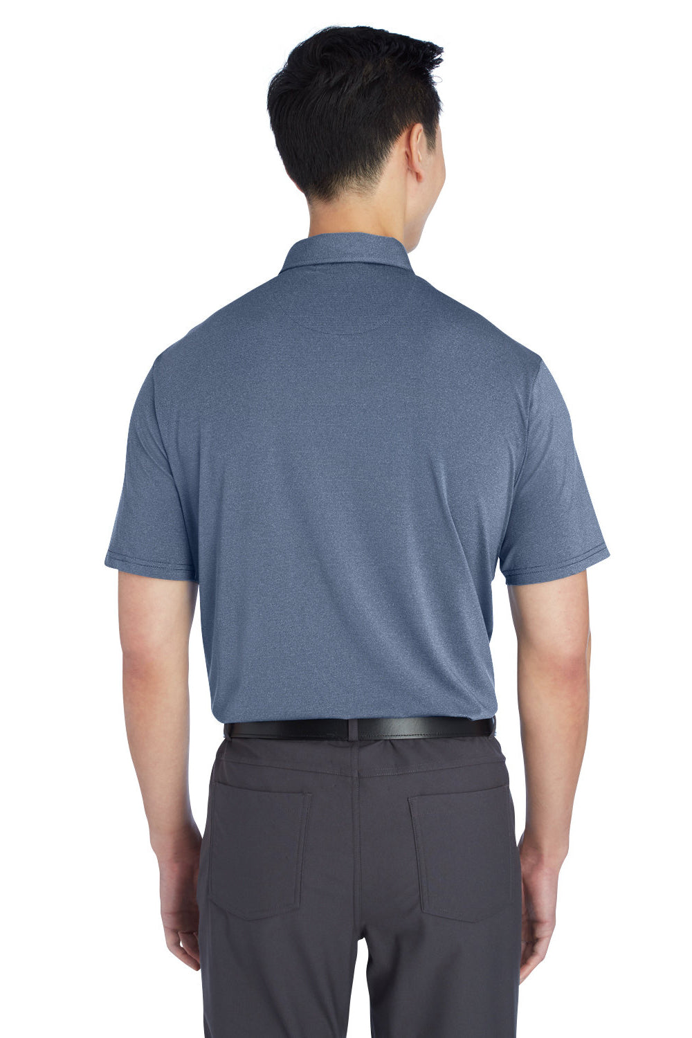 Swannies Golf SW1000 Mens Parker Short Sleeve Polo Shirt Navy Blue Back