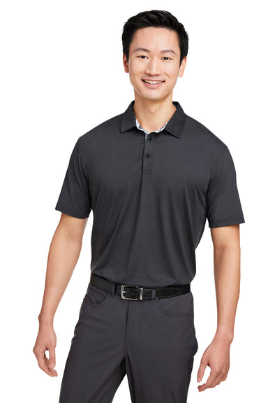 Swannies Golf SW2000 Mens James Short Sleeve Polo Shirt Heather Black Front
