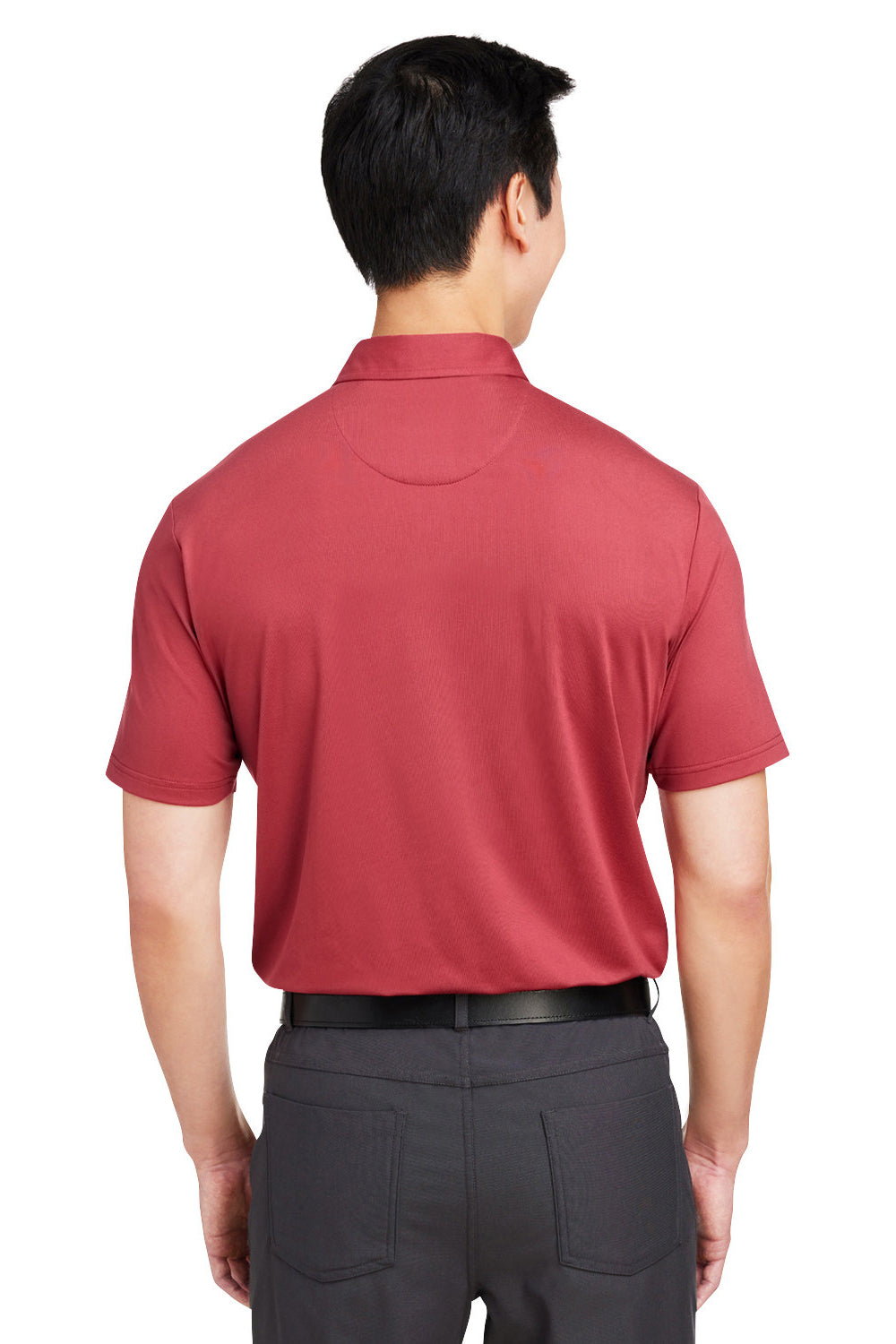 Swannies Golf SW2000 Mens James Short Sleeve Polo Shirt Heather Red Back