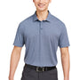 Swannies Golf Mens James Short Sleeve Polo Shirt - Heather Navy Blue