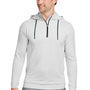 Swannies Golf Mens Vandyke 1/4 Zip Hooded  Sweatshirt Hoodie - Glacier Grey